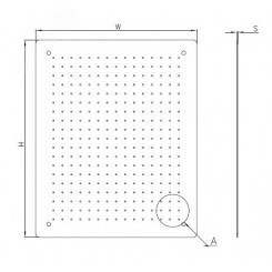 Панель монтажная перфорированная 1150х550 для шкафов EMW высота/ширина 1200 и 600