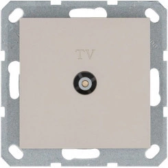 Розетка TV9.5 мм оконечная с накладкой, цвет Тауп