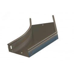 Угол 45 градусов горизонтальный плавный 600х80 R100-0.8 мм Угол 45 градусов горизонтальный плавный 600х80 R100-0.8 мм