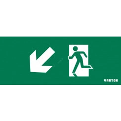 Пиктограмма СТРЕЛКА ВЛЕВО ВНИЗ для аварийно-эвакуационного светильника ip20 Пиктограмма СТРЕЛКА ВЛЕВО ВНИЗ для аварийно-эвакуационного светильника ip20