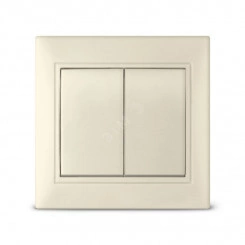Севиль Выключатель двухклавишный слоновая кость (ivory) Севиль Выключатель двухклавишный слоновая кость (ivory)