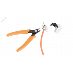 Кусачки боковые электромонтажные прецизионные, дляжил из мягких металлов толщиной до 1мм (не для стали), красные