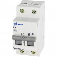 Выключатель автоматический двухполюсный 6А В ВА47-063Про 4.5kA Выключатель автоматический двухполюсный 6А В ВА47-063Про 4.5kA