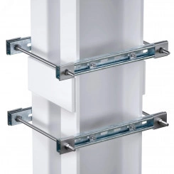 Обжимной комплект монтажных профилей тип 1, обхват конструкции габаритами 350 на 400 мм, для крепления 1 оболочки одноготипоразмера болтами М8х80 4 шт. , горячеоцинкованный Обжимной комплект монтажных профилей тип 1, обхват конструкции габаритами 350 на 400 мм, для крепления 1 оболочки одноготипоразмера болтами М8х80 4 шт. , горячеоцинкованный