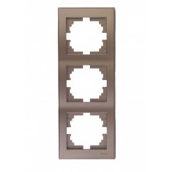Рамка RAIN тройная вертикальная бронза матовая Рамка RAIN тройная вертикальная бронза матовая