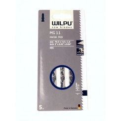 Пилка для лобзика MG 11 х5шт/уп для тонкой стали, нержавеющей стали от 1.2 до 2мм