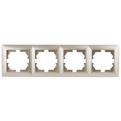 Рамка на 4 поста, СУ, Solo, шампань, 4-504-04