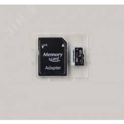 Карта памяти 4GB MicroSD,  SDXC, V10, U1, 1 МБ/с, Class 10, с адаптером