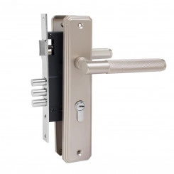 Замок врезной БУЛАТ ЗВ4-3.70.02.08 ФЕРОНА матовый никель 5 перф.кл. с/руч