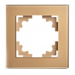 Рамка одноместная, Катрин, стекло, золото Stekker