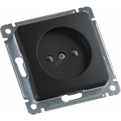 MASTER Розетка одноместная скрытой установки, в рамку, черный MASTER Розетка одноместная скрытой установки, в рамку, черный