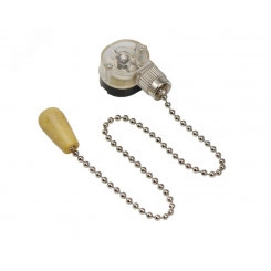 Выключатель для настенного светильника c деревянным наконечником «Silver» Выключатель для настенного светильника c деревянным наконечником «Silver»