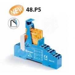Модуль интерфейсный (сборка 40.52.8.024.0000 + 99.02.0.024.98 + 95.P5SMA), электромеханическое реле, 2CO 8A, контакты AgNi, питание 24В AC, категория защиты IP20, безвинтовые клеммы Push-in, металлическая клипса, LED + варистор
