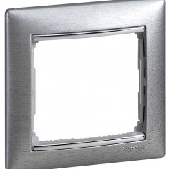 VALENA Рамка 1 пост матовый алюминий VALENA Рамка 1 пост матовый алюминий