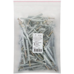 Дюбель-гвоздь 6х60 грибовидный бортик, нейлон (100шт) Дюбель-гвоздь 6х60 грибовидный бортик, нейлон (100шт)