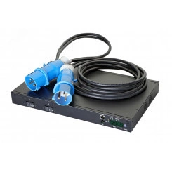 Блок автоматического ввода резерва горизонтальный 1U 230В 32А 7,4кВт C13 IEC 309 шнур 3м Блок автоматического ввода резерва горизонтальный 1U 230В 32А 7,4кВт C13 IEC 309 шнур 3м