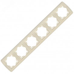Маргарита Маргарита рамка шестиместная горизонтальная сл.кость (ivory) (еврослот) Маргарита Маргарита рамка шестиместная горизонтальная сл.кость (ivory) (еврослот)