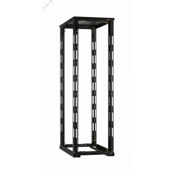 Стойка монтажная 19д 33U Ш600xВ1595xГ1000мм с крышей в разобранном виде черный