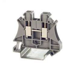 Клемма проходная, винтовой зажим, 2 точки подключения, 6 кв.мм, серая Клемма проходная, винтовой зажим, 2 точки подключения, 6 кв.мм, серая