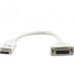 Кабель-переходник DisplayPort M на DVI F, 0.3 м., белый