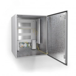 Термошкаф с обогревом длa 19-дюймового оборудования (12U), IP66, -60град. до +50град.С, 600x760x600 мм