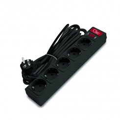 Сетевой фильтр СОЮЗ ПВС 3*0,75 5гн., 5м, выкл ючатель с индикацией, с/з, черный, премиум упаковка Сетевой фильтр СОЮЗ ПВС 3*0,75 5гн., 5м, выкл ючатель с индикацией, с/з, черный, премиум упаковка