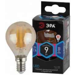 Лампа светодиодная F-LED P45-9W-840-E14 gold (филамент, шар золот, 9Вт, нейтр, E14) (10/100/3600) Лампа светодиодная F-LED P45-9W-840-E14 gold (филамент, шар золот, 9Вт, нейтр, E14) (10/100/3600)