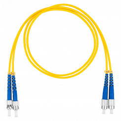 Шнур оптический коммутационный (патч-корд), FC-ST, дуплекс (duplex) OS2, нг(А)-HF, желтый, 3,0 м