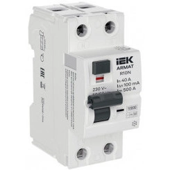 ARMAT Выключатель дифференциального тока R10N 2P 40А 100мА тип B IEK ARMAT Выключатель дифференциального тока R10N 2P 40А 100мА тип B IEK