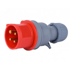 Вилка переносная 3Р+РЕ 32А 380В IP44 ВП-103 Вилка переносная 3Р+РЕ 32А 380В IP44 ВП-103