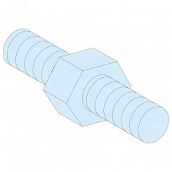 4 СТОЙКИ ДЛЯ РЕЕК М6, В = 9 ММ