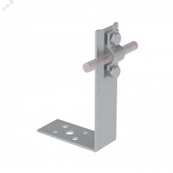 Угловой держатель болтовой для прутка D 5-10 мм H80 мм INOX304 Угловой держатель болтовой для прутка D 5-10 мм H80 мм INOX304