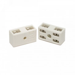 Клемма керамическая латунь 6 мм 2 пары на 8 контактов для разветвления с крепежным отверстием (5 шт/уп) Клемма керамическая латунь 6 мм 2 пары на 8 контактов для разветвления с крепежным отверстием (5 шт/уп)