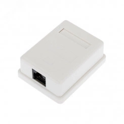 Розетка компьютерная внешняя 1-порт RJ-45 8P8C UTP неэкранированная. кат6,