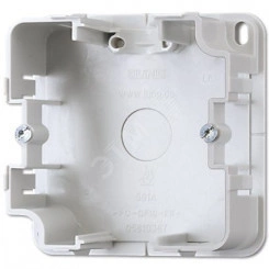 Монтажный корпус для 1-ой коробки для накладного монтажа (запчасть)  для горизонтальной/вертикальной установки  для установки устройств и накладок серии LS990  Материал- дуропласт  Цвет- белый