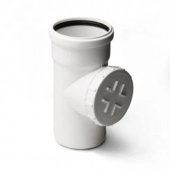 Ревизия с крышкой для малошумной канализации 110 мм Ревизия с крышкой для малошумной канализации 110 мм