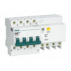 Выключатель автоматический дифференциальный АВДТ со встроенной защитой от сверхтоков 4P 50A 100мА селективный ДИФ-101 S Выключатель автоматический дифференциальный АВДТ со встроенной защитой от сверхтоков 4P 50A 100мА селективный ДИФ-101 S