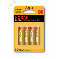 Батарейка Kodak LR6-4BL ULTRA PREMIUM Alkaline [ KAA-4 UD] (80/400/17600)