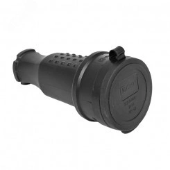 Розетка переносная с защитной крышкой каучуковая 380В 3P+PE 32A IP44 PROxima