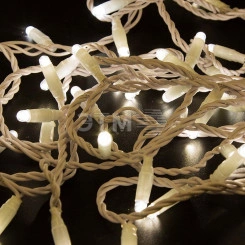 Гирлянда Нить 10 м, с эффектом мерцания, белый ПВХ, 230В, тёплый белый Гирлянда Нить 10 м, с эффектом мерцания, белый ПВХ, 230В, тёплый белый