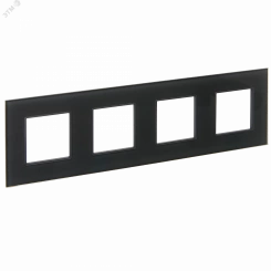 SKANDY Рамка 4-местная SK-F24G стекло графит IEK SKANDY Рамка 4-местная SK-F24G стекло графит IEK