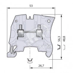 Клемма винтовая ZS6-BK 6мм.кв. черная