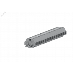 Клемма TB 2-2 с бок. подключ. с крепеж.фланцами, сечение 1,5 мм. кв., серая