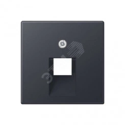 Накладка 1-ой телефонной/компютерной розетки IAE/UAE (1 x 8-пол.) Серия A500 Материал- термопласт Цвет- матовый антрацит Накладка 1-ой телефонной/компютерной розетки IAE/UAE (1 x 8-пол.) Серия A500 Материал- термопласт Цвет- матовый антрацит