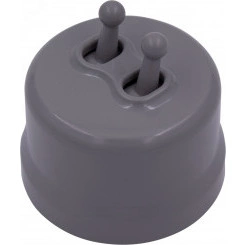 Выключатель Лизетта 1-кл. перекрестный, пластик, цвет Титан (тумблерный) Выключатель Лизетта 1-кл. перекрестный, пластик, цвет Титан (тумблерный)