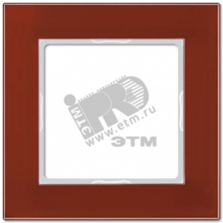 Рамка 1-я для горизонтальной/вертикальной установки  Серия- ACreation  Материал- стекло  Цвет- красный