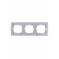 KARINA Рамка 3-ая горизонтальная б/вст матовое серебро (10шт/120шт)
