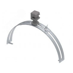 Держатель проводников 6-10 мм на круглом коньке кровли. Материал - горячеоцинкованная сталь/пластик. Держатель проводников 6-10 мм на круглом коньке кровли. Материал - горячеоцинкованная сталь/пластик.