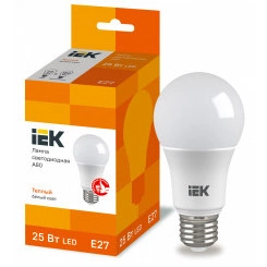 Лампа светодиодная A80 груша 25Вт 230В 3000К E27 IEK