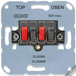 Aудиорозетка (стерео) 25 В ~, 60 В DC Механизм. Материал- термопласт Цвет- белый Aудиорозетка (стерео) 25 В ~, 60 В DC Механизм. Материал- термопласт Цвет- белый